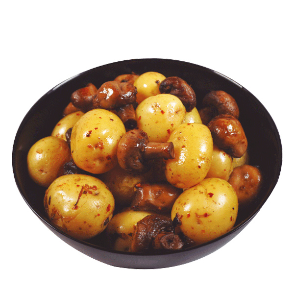 Papas y Champiñón al Ajillo